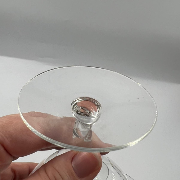 Vintage Clear Etched Champagne Wine Glasses Floral Flower Set 2 MCM Midcentury - Picture 7 of 12